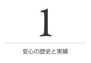 安心の歴史と実績